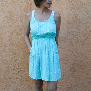 Aqua and White Chevron Day Dress
